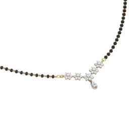 Wynona Gold-Plated American Diamond Stone Studded & Beaded Mangalsutra image 3