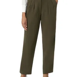 Van Heusen Green Plain Trousers-picture-7