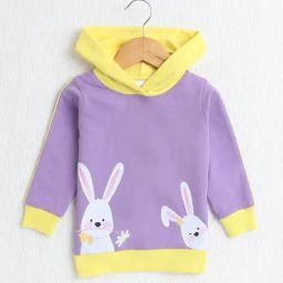 Bumzee Girls Purple Cotton Printed Sweatshirt-image-37