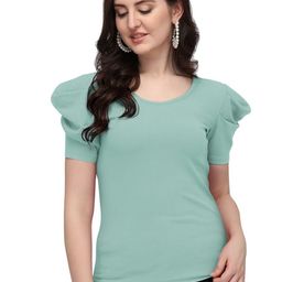 GADHESARIYA Women Sea Green Tops-31