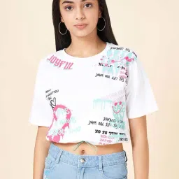Coolsters by Pantaloons Kids White & Pink Cotton Printed Top-picture-1
