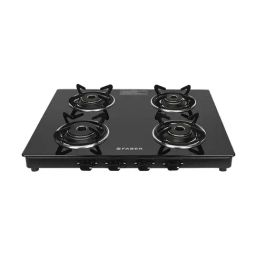 Faber Gas Stove with 4 Designer Burners, Powder Coated Pan Support & Nylon Knobs (Black)-image-24