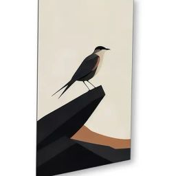 Nestroots Serene Bird Black Frame Solid Canvas Wall Painting - Set of 4 image 4