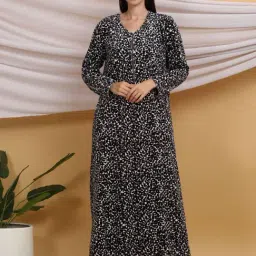 Sweet Dreams Grey Printed Night Gown-picture-43