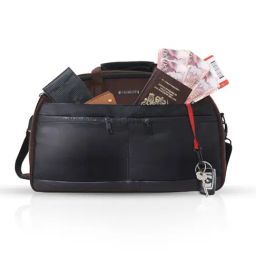 THE HOLISTIK Black & Chocolate Large Drifter Duffel Bag-42