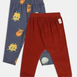 MINIKLUB Boys Gray & Brown Printed Full Sleeves Knit Bottom-image-45