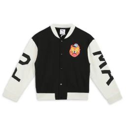 Puma Kids Black Printed Relaxed Fit Jacket-image-57