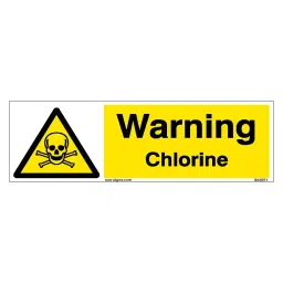 SUNSIGNS  Warning Chlorine Signages Size 450x150 mm HP Print + Vinyl + Sun Board, SN0071-image-99