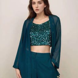 Zink London Green Plain Shrug-picture-23
