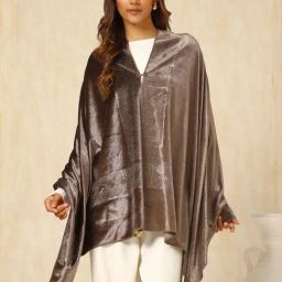 Soch Brown Embellished Shawl-14