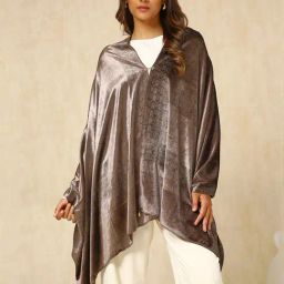 Soch Brown Embellished Shawl-31