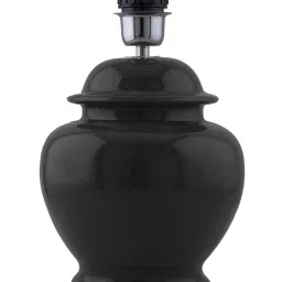 Homesake Black Ceramic Table Lamp with Cone Shade (Bulb Included) - Set of 1 image 4