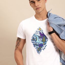 Being Human Pure Cotton Graphic Printed T-shirt-image-56