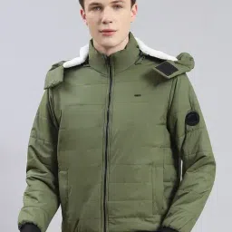 Monte Carlo Green Regular Fit Quilted Hooded Jacket-picture-18