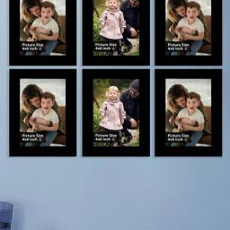 Art Street Synthetic Wood Black Photo Frame (4 x 6 Inch) - Set of 6-78