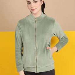 Sweet Dreams Green Regular Fit Solid Sweatshirt-image-33