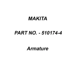 Makita 240 V Armature for MT958, Part No 510174-4-21