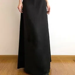 KPOP Women Solid Flared Maxi Skirt-image-54