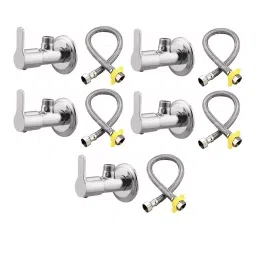 Fastgear Bathroom Faucet Set Stainless Steel Chrome Finish Silver, FG1136 ( Pack of 10)-image-71