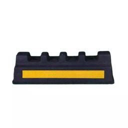 DOSSVICK Rubber 	Car Wheel Parking Stopper SET OF 2 Yellow/Black 16kg-5