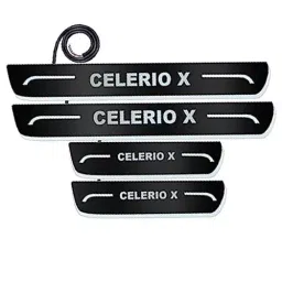 Auto Pearl Car Door Foot Step Led Sill/Scuff Plates Mirror Finish Black Compatible For Maruti Suzuki Celerio X 2017, LEDBlklPLATE_Blk_CelerioX2017 (Set of 4)-image-86