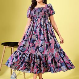 STARWORD Peter Pan Collar Fit & Flare Dress-picture-54