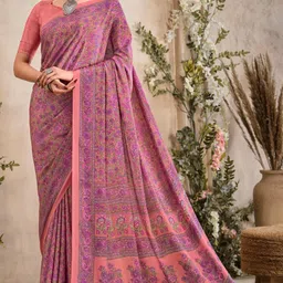 Reboot Fashions Floral Printed Pure Crepe Saree-image-96