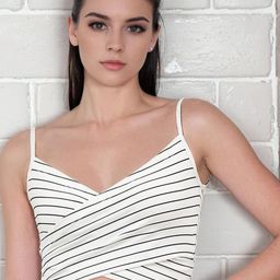 Stylecast X Slyck Striped Wrap Crop Top-image-28