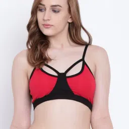 La Intimo Red & Black Mermaid Sports Bra-picture-29
