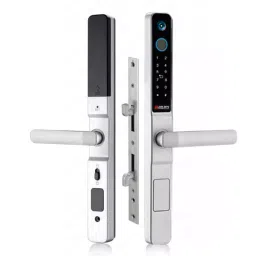 GOLENS Luxury Digital Door Lock with Long Handle Biometric Silver, X54-3