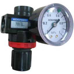 KOGANEI 1.47 MPa 6.35 mm (1/4 inch) Pipe Connection RC Thread Pressure Regulator, R150-02-10
