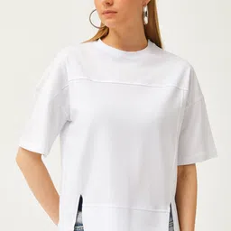 Olalook Women Short Sleeves Cut Outs T-shirt-picture-2