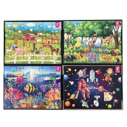 Wissen Wooden Jigsaw Puzzle Set of 4  - 24 Pieces Each-15