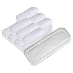 Domenico Reusable Diaper Cloth With Insert Pad Pack of 9 - White-14