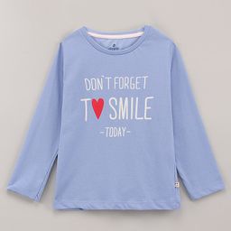 Ollypop Full Sleeves T-Shirt Text Print - Blue-picture-21