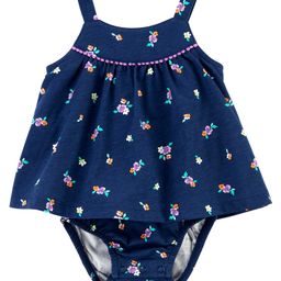 Carter's Baby 1-Piece Navy Floral Dress- Navy Blue-image-32