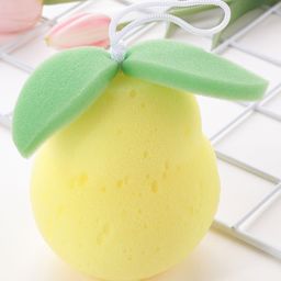 Pears Shaped Bath Loofah - Green & Yellow-image-98