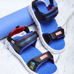 Toothless Marvel Avengers Captain America Featured  Sandals - Blue Black-image-84