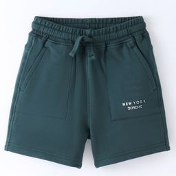 Doreme Single Jersey Knit Shorts With Text Print - Deep Green-picture-20