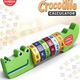 Play Nation Wooden Crocodile Calculator - Green-31