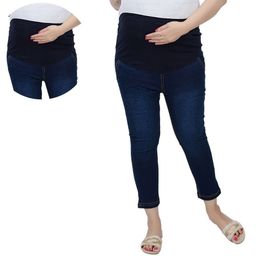 Mama & Bebe WashedMaternity Denim Capri - Dark Blue-image-56
