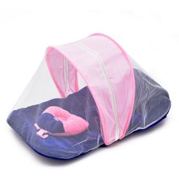 RRC VelvetNew Born Baby Bedding Set Foldable Mattress with Mosquito Net and Head- Dark Blue-17
