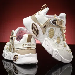 asian Colour Blocked With Lace Up Shoes - White & Beige-picture-44