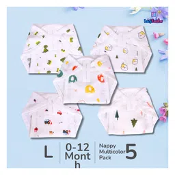 LazyToddler Muslin Nappy Set of 5 Large (ALP)-picture-14