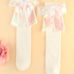 KIDLINGSS Bow Applique Detailed Socks - White-picture-20