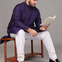 SOJANYA PLUS Men Regular Kurta with Pyjamas image 3