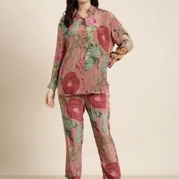 Lookmark Women Floral Printed Regular Top Kurta with Trousers-picture-11