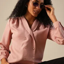 Globus Women Cuffed Sleeves Shirt Style Top-image-6