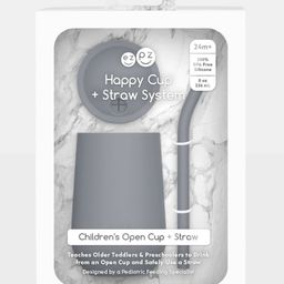 ezpz Happy Cup with Straw System Grey - 236 ml image 4