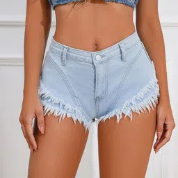 LULU & SKY Women Slim Fit Denim Shorts-picture-15